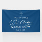First Communion Blue banner backdrop 横断幕 (横)