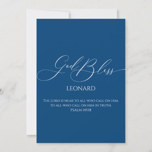 First Communion Blue Invitation 招待状 (裏面)