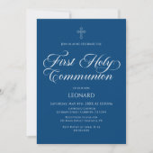 First Communion Blue Invitation 招待状 (正面)