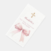 First Communion blush pink bow cross (コーナー)