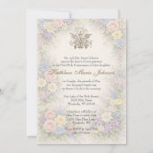 First Communion Chalice Host Floral  招待状 (裏面)