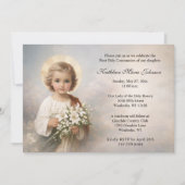 First Communion Child Jesus with Lilies 招待状 (正面)