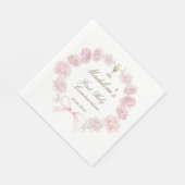 first communion delicate peonies frame スタンダードランチョンナプキン (角)