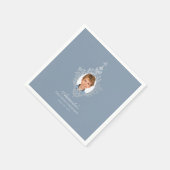 First Communion Dusty Blue Boyのエレガント写真 スタンダードカクテルナプキン (角)