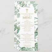 First Communion Eucalyptus leaves Menu  メニュー (正面/裏面)