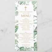First Communion Eucalyptus leaves Menu  メニュー (正面)