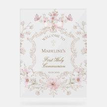 First Communion floral welcome