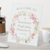 First Communion girl small welcome sign 台座サイン (インサイチュ)
