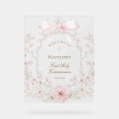 First Communion girl welcome アクリルサイン (正面)