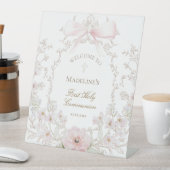 First Communion girl welcome 台座サイン (インサイチュ)