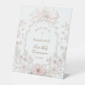 First Communion girl welcome 台座サイン (正面)