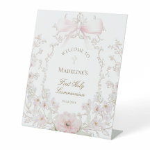 First Communion girl welcome