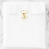 First Communion Gold Chalice Laurel Wreath Sticker ラウンドシール (バッグ)