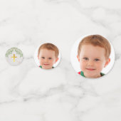 First Communion Greeneryの金ゴールドフェイク大理石の写真 コンフェッティ (正面)