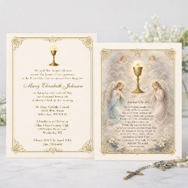 First Communion Invitation Anima Christi 招待状
