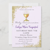 First Communion Invite Purple 招待状 (裏面)