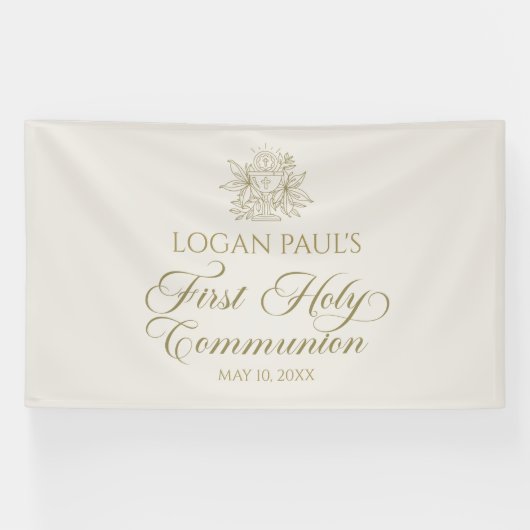 First Communion Marfil banner backdrop 横断幕 (横)