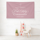First Communion Mauve banner backdrop 横断幕 (インサイチュ)