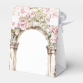 First Communion Pink Florals Arch Cross フェイバーボックス (裏面サイド)