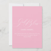 First Communion Pink Invitation 招待状 (裏面)