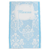 First Communion Red Hair Boy Thank You ミディアムペーパーバッグ (裏面)