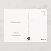 First Communion Thank You モダン Pink Photo ポストカード (裏面)