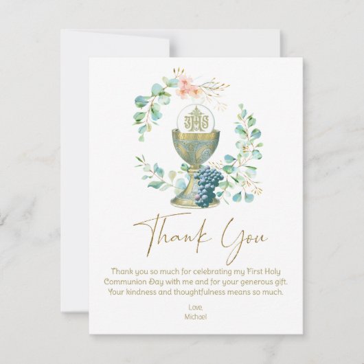 First Communion Thank You Eucalyptus  (正面)