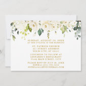 First Communion Water Colorホワイトフローラ写真 招待状 (裏面)