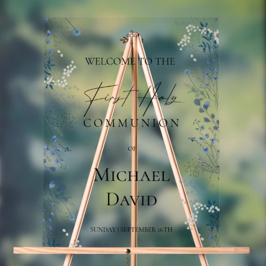 First Communion welcome アクリルサイン (ニュートラル)