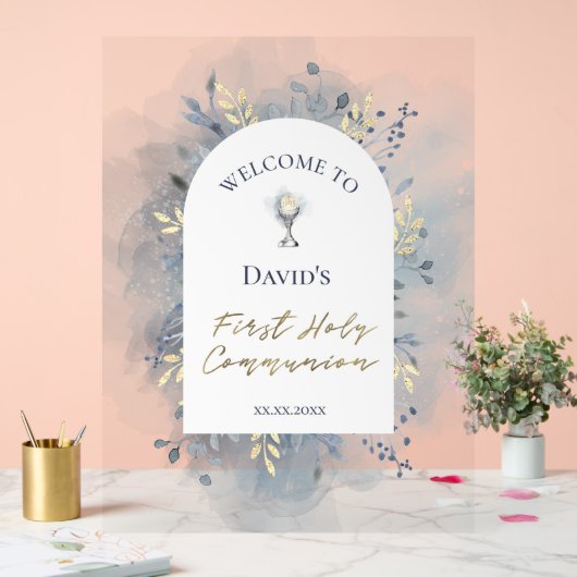 First Communion welcome Acrylic Sign アクリルサイン (ウェディング)