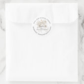First Communion White Bow Return Address Label ラウンドシール (バッグ)