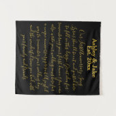 First Dance Song Lyrics Anniversaryパーティー タペストリー (正面(横))