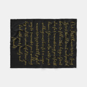 First Dance Song Lyrics Anniversary Gift Vows 25th フリースブランケット (正面(横))