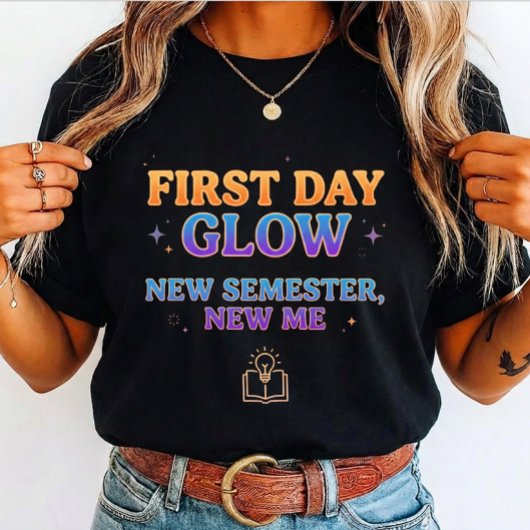 First Day Glow New Semester New Me student's トライブレンドTシャツ