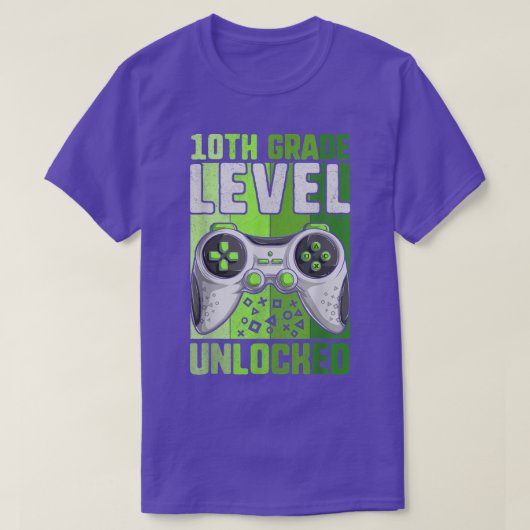 First Day Of 10th Grade Level Unlocked Boy Video Tシャツ (デザイン正面)