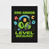 First Day Of 3rd Grade Level Begins Shirt Gamer Bo カード (正面)