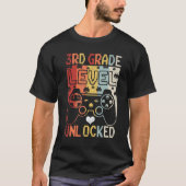 First Day of 3rd Grade Level Unlocked Back To Scho Tシャツ (正面)