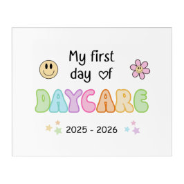 First day of DAYCARE, PASTEL RETRO Daycare アクリルウォールアート