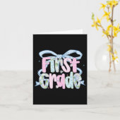 First Day Of First Grade Floral Bundle For Teacher カード (黄色い花)