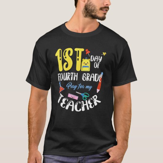 First Day Of Fourth 4th Grade Student Back To Scho Tシャツ (正面)