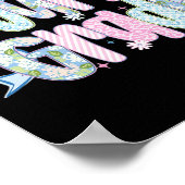 First Day Of Fourth Grade Floral Bundle For Teache ポスター (角)