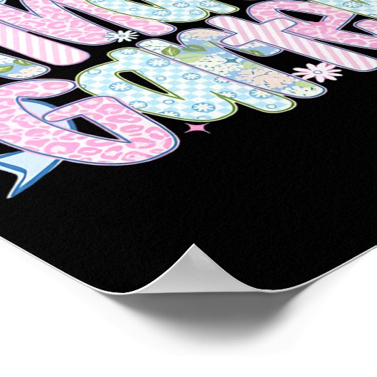 First Day Of Kindergarten Floral Bundle For Teache ポスター (角)