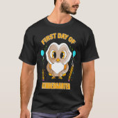 First Day of Kindergarten for School Owl Child St Tシャツ (正面)