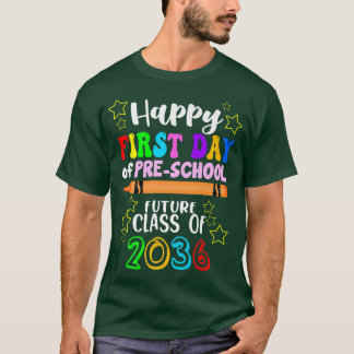 First Day of Preschool Back to School PreK Here I Tシャツ