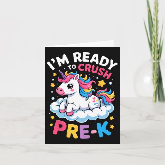 First Day Of Preschool I'm Ready To Crush Pre-k Un カード (正面)
