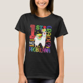 First Day Of School 1st Grade No Prob Llama Teache Tシャツ (正面)