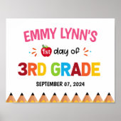 First Day Of School 3rd Grade ポスター (正面)