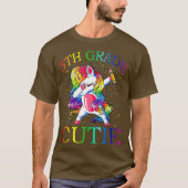 First Day of School 5th Grade Cutie Unicorn Tシャツ (正面)
