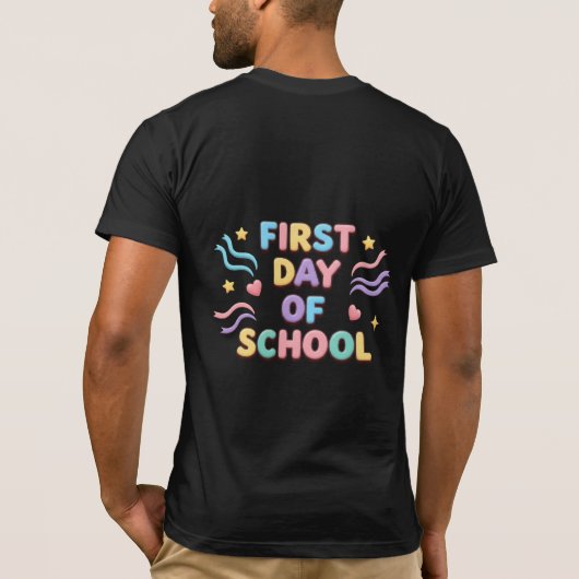 First Day of School Cute 3D Pastel Tシャツ (裏面)