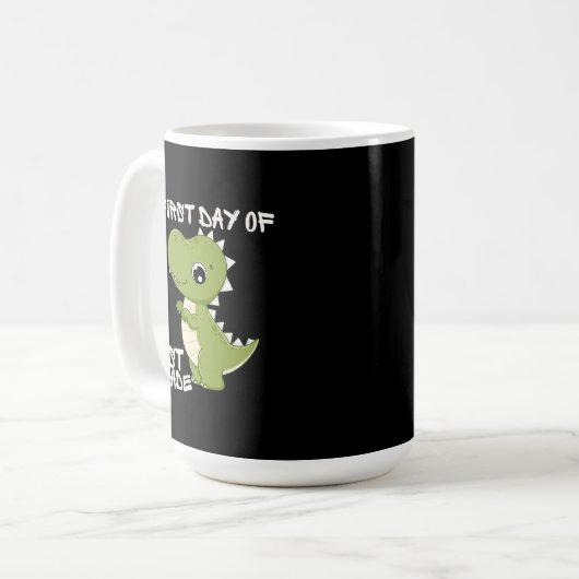 first day of school, first day of first grade コーヒーマグカップ (正面左)